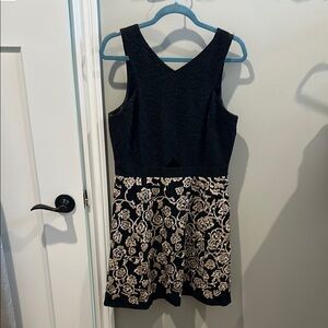 Elegant Black and Gold Floral Dress